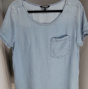 Jean High-Low Short Sleeve Shirt